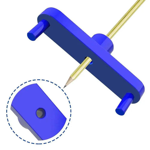 Center Scribe Line Locator For Woodworking Two Pack Center Finder Marker Positioner Gauge Scribing Tool in blue ABS plastic