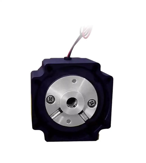 NEMA 23 stepper motor with permanent magnet brake, blue square housing, 57x57 mm frame, 8 mm shaft