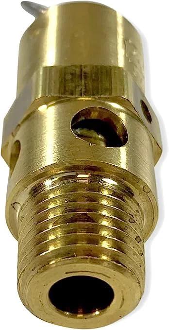 Brass 1/4 in NPT pressure relief valve, industrial hard-seat safety valve for Ingersoll Rand 31385693, USA-made.