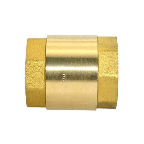 Brass female-threaded one-way check valve, DN25 (1'') for backflow prevention.