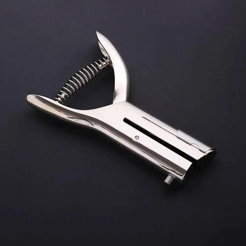 Beast Mode Heavy Duty Single Hole Punch Tool for paper, card, wood, plastic bags, and thin metal with silver finish, 53mm depth.