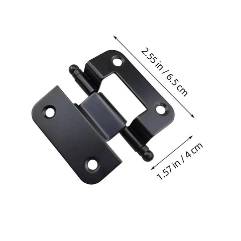 Heavy Duty Kitchen Cabinet Door Hinges 6 Pack By Shineofi Built Tough As Nails Iron Construction, black hinge dimensions shown