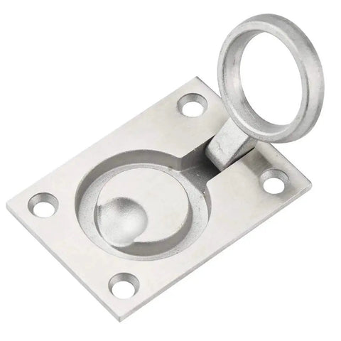 2 Pack Square Flush Pull Ring Handles For Recessed Boat Hatch Latch And Cabinet Flush Mount Hidden Lifting Ring Handles In 304 Stainless Steel