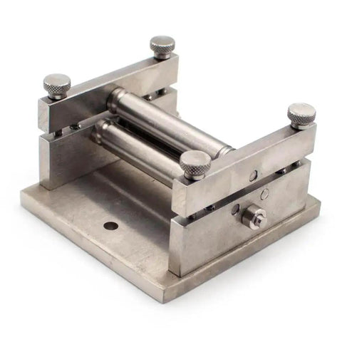 DIY Manual Plate Rolling Machine Handy Mini Bending Tool, stainless steel build, for soft metal sheets and tubes.