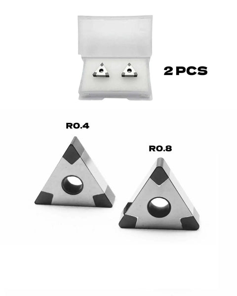 CBN Turning Inserts Set With MTJNR1616H16 Tool Holder includes 2 premium inserts for hardened steel, cast iron, and alloys.