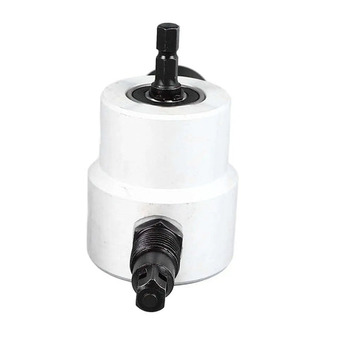 Dual Head Nibbler Attachment For Sheet Metal, 360 Degree Directional Cutting, Alloy Construction