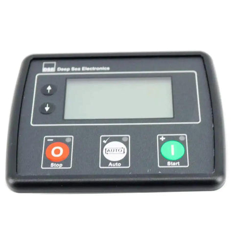 Front view of Auto Start Generator Control Panel With Auto Mains Failure MKII Module for diesel gen sets, compact digital controller.