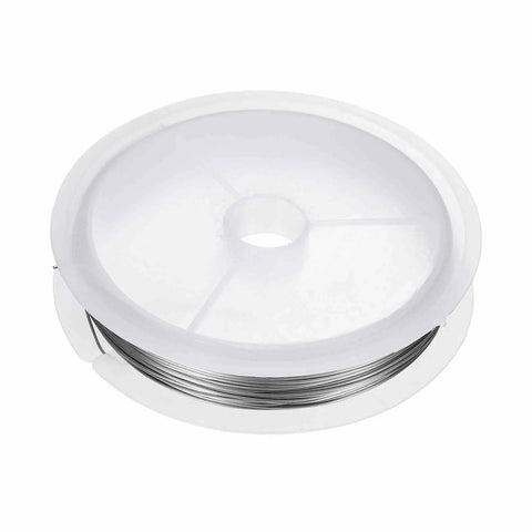 Stainless Steel Craft Wire 52 Ft 24 Gauge Silver For Jewelry Making And Beading Tarnish Resistant Tough Wrapping Wire For DIY Jewelry Projects And Repairs on spool.