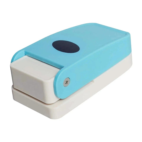 1.5 Inch Oval Shape Paper Punch Lever Punch for crafting and scrapbooking, candy color finish, easy lock design, side view