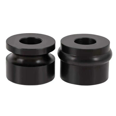 Close-up of two black dies from Bead Roller Set Of 6 Dies For Sheet Metal Fabrication With Ergonomic Handle, 18 Inch Throat Depth