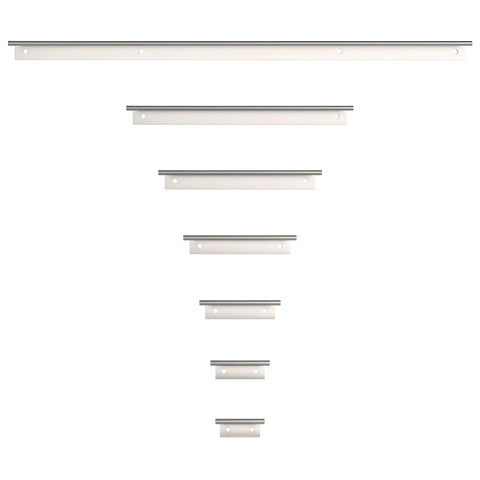 Lincoln Collection 1 5 16 Inch Center To Center Stainless Steel Modern Cabinet And Drawer Edge Pull Handle in various sizes