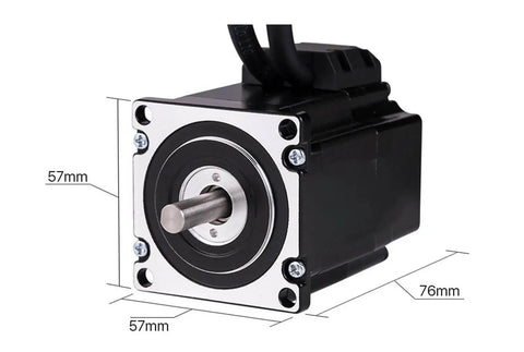Boss Level Nema 23 Closed Loop Stepper Motor with Encoder, 1.0 N.m Torque, 3.5 A, 8mm Shaft, 57x57mm Frame, side view