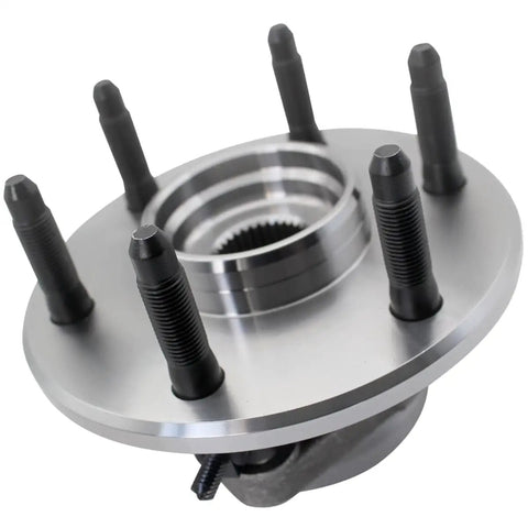Front Wheel Bearing And Hub Assembly 515036 Direct Fit Fits Cadillac Escalade Silverado Avalanche 1500 Express Tahoe Suburban GMC Savana Yukon Sierra With ABS Two Pack - close-up view