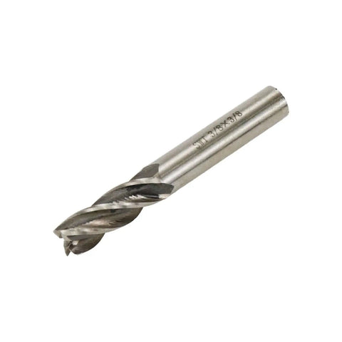 Heavy Duty Three Eighths Inch End Mill Set With Four Flute Straight Square End Mills Pro Grade High Speed Steel Cutter by Rannb