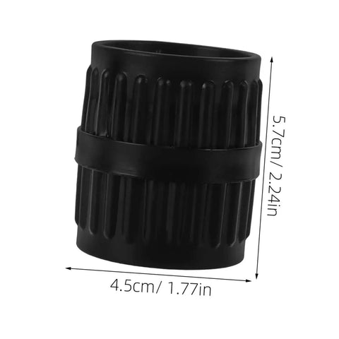 Two Piece Tubing Deburring Tools Reamers For Pipes Set, black tool with measurements 5.7cm x 4.5cm, compact portable design