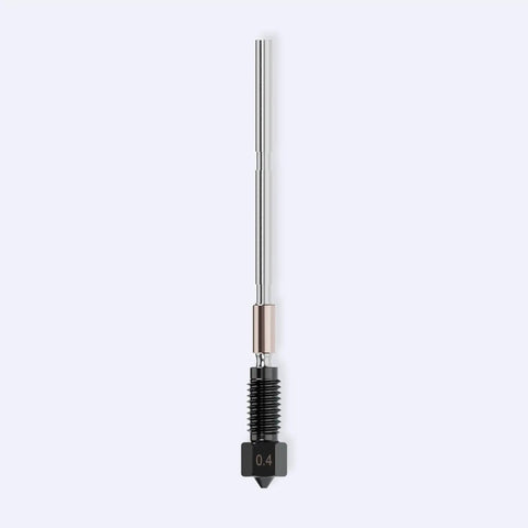 High Flow 0.6mm Prusa Nozzle For MK4 XL 3D Printer ObXidian Brass Variant shown vertically for volumetric flow increase.
