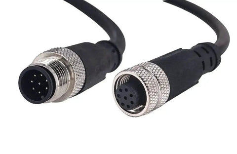 M12 8-Pin A-Coded Sensor Cable For Industrial Use Waterproof Male To Female Connector Extension Wire For Automation IP67 Rated