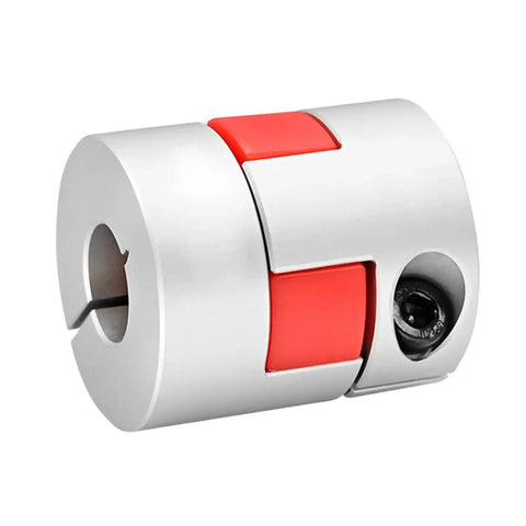 D20 X L25 Aluminum Plum Shaft Coupling 6Mm To 8Mm Bore Flexible Connector for CNC and 3D Printers, close-up view