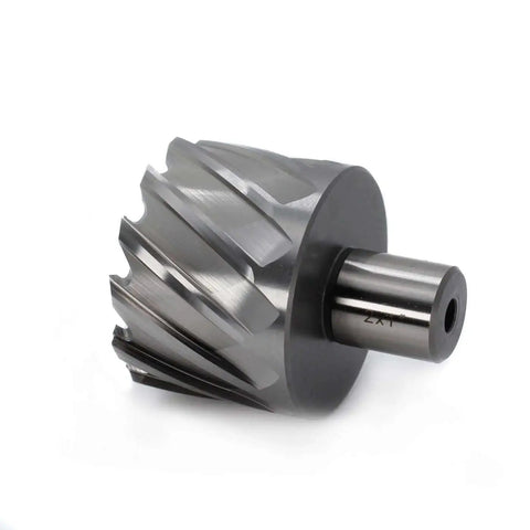 Fast Hole Making Annular Cutter Oscarbide Pro Grade 2 Inch Cutting Diameter for Magnetic Drill Press, side view, showing shank and blades