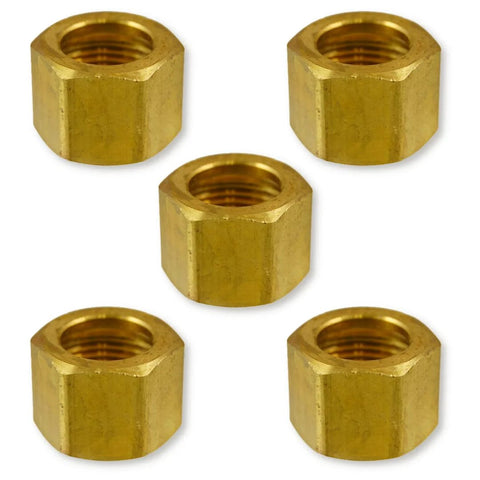 Brass 1/4-in compression tube nuts, five-pack, hex fittings, 361-04, Amazon Home Improvement.