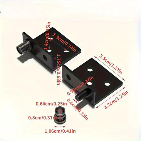 Concealed Cabinet Hinges 2 Pack Invisible Up And Down Door Pivot For Wood Panels CT Corner Codes Display Support Bracket