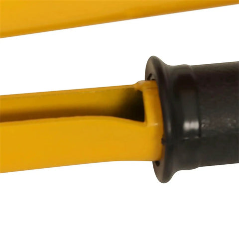 Close-up of handle from 10 Ton Hydraulic Knockout Hole Punch Kit with Separable Pump and Rotatable On Off Valve