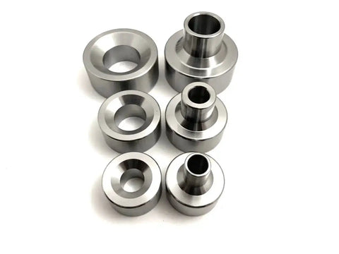 Dimple Die Set, 3 Piece, One Half Inch, Three Quarter Inch, One Inch, Bolt Together Or Hydraulic Press, SAE 8620 Tool Steel, Made In USA