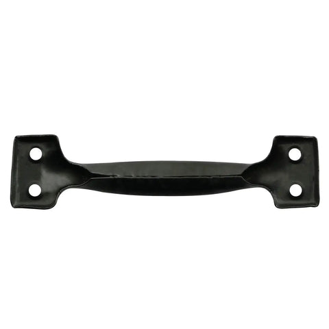 Front view of 10 Pack 99mm Black Iron Door Handle Pulls With Screws For Doors And Drawers Vintage Surface Mount Hardware