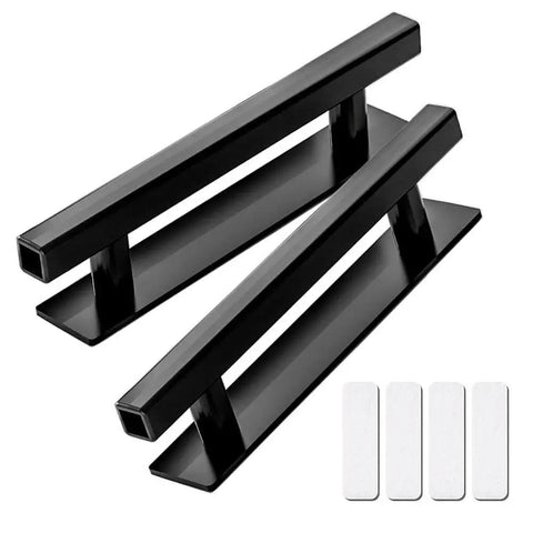 10 Pack Self Stick Black ABS Plastic Cabinet Drawer Handles For Kitchen, Furniture, Closets And Wardrobes With Strong Adhesive Backing