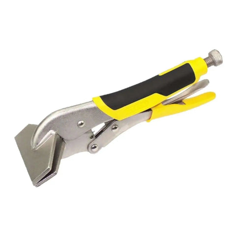 11 Inch Sheet Metal Locking Plier Clamp Beefy Heavy Duty Metal Bender Tool With Quick Release Lever for precise bends, side view