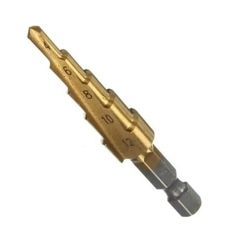 Three Piece Step Drill Bit Set That Rocks 4 12 20 32mm High Speed Steel Titanium Coated Hole Cutter for drilling aluminum wood metal