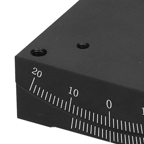 Close-up of the 60x60mm Linear Stage With Goniometer And Sliding Translation for precision measurements in research labs.