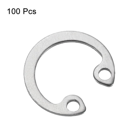 12mm Internal Retaining Ring Circlip Kit 100 Pcs 304 Stainless Steel Internal Circlip Snap Rings C Clips GB893 For Grooved Shafts Studs Silver