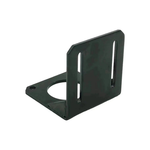 4Pcs 57 Stepper Motor Nema 23 Fixed Seat Steel Mounting Bracket Kit showing a single steel bracket with hole for mounting