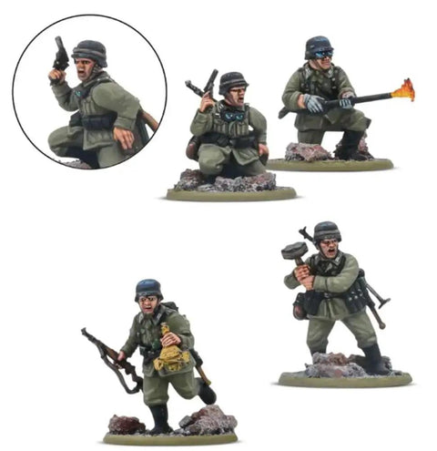 Bolt Action Rattenkrieg German Veteran Infantry Starter Army miniatures unassembled and unpainted for close quarters wargaming