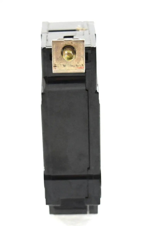 Front view of THQB1120 Miniature Single-Pole Circuit Breaker 20A 120/240VAC 10kAIC Thermal-Magnetic Trip Bolt-On Mount for residential use