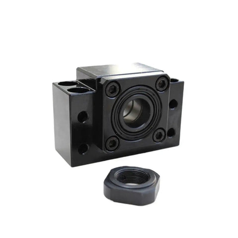Anti Backlash Ball Screw Nut SFU1204 Kit With BK12BF12 Support housing, close-up view