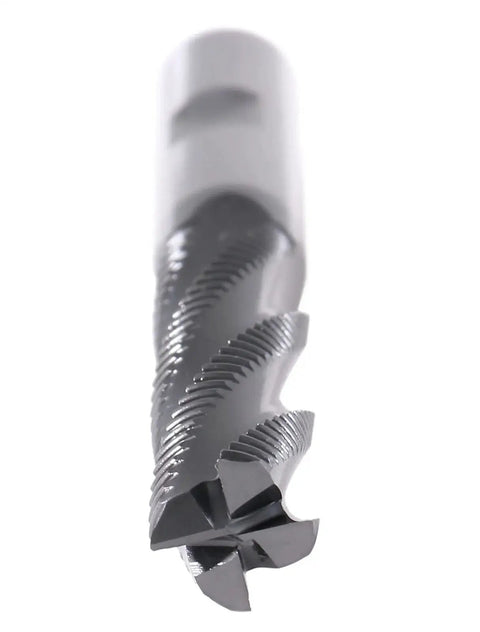 Half Inch TiAlN Cobalt Roughing End Mill M42 8 Percent Cobalt With Half Inch Shank And Two Inch Flute Length Four Flute Coarse Tooth