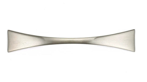 Clignancourt Collection 3 3/4-Inch Center-To-Center Brushed Nickel Traditional Cabinet And Drawer Pull Handle, front view