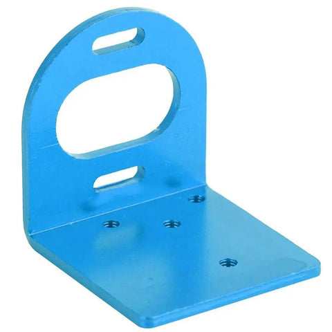Adjustable Metal RC Motor Mounting Bracket Seat Base For 540 3660 3650 Motors By Tbest, blue aluminum, front view