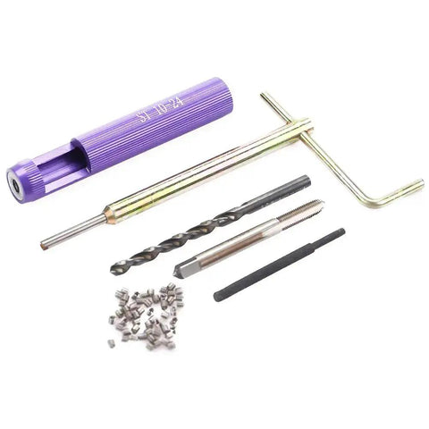 10-24 UNC Helical Inserts Kit For Aluminum With Stainless Steel Thread Repair Inserts ST Tap And Tool Included
