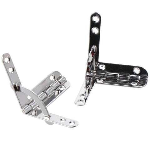 Beefy 2 Pack Silver Iron Box Hinge 90 Degree Folding Furniture Hardware Connect Mount For Jewelry Boxes Wine Boxes Wooden Craft Humidors And DIY Box Projects