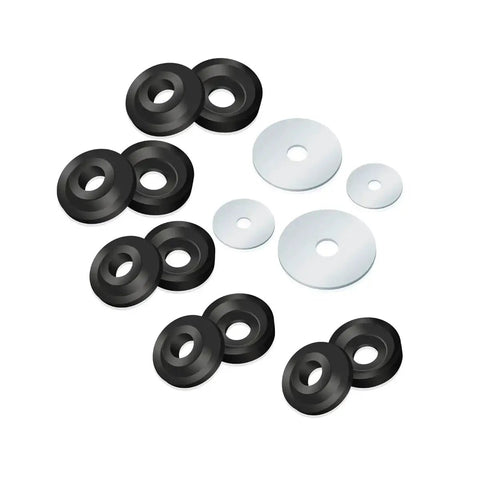 Dimple Die Set With Steel Backing Discs For Harbor Freight Hydraulic Punch Driver Kit Includes 1.115, 1.362, 1.687, 1.937, 2.375 Inch Dies