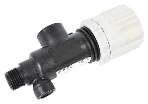 TeeJet manual pressure relief/regulating valve, 1/2 in, black body with white cap