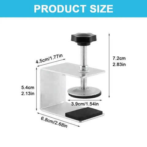 Heavy Duty Drawer Front Install Clamps Set 2 or 4 Pack with Non Slip Silicone Pads, Adjustable Cabinet Jig Tool dimensions.