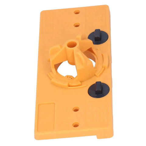 35mm Hinge Hole Jig Drill Set For Woodworking And Door Hinge Installation, Portable ABS Jig With Depth Stop In Bright Yellow