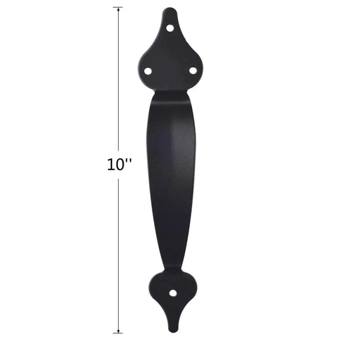 10 inch gate door handle pull, part of Heavy Duty Gate Hardware Kit With Self Locking Gate Latch 6 Inch T Strap Hinges And 10 Inch Gate Door Handle Pull Shed Door Hardware Set For Wooden Vinyl Fence Gate Farm Or Garden Black Finish Weather Resistant And Rust Proof