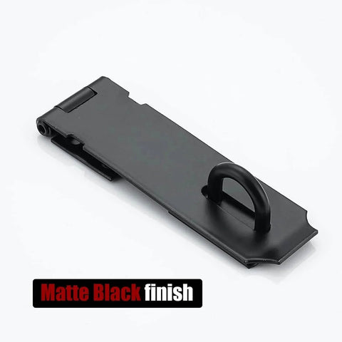 5 Inch Door Hasp Latch Lock In 304 Stainless Steel Matte Black With 1.9 Mm Thickness for security on doors and cabinets