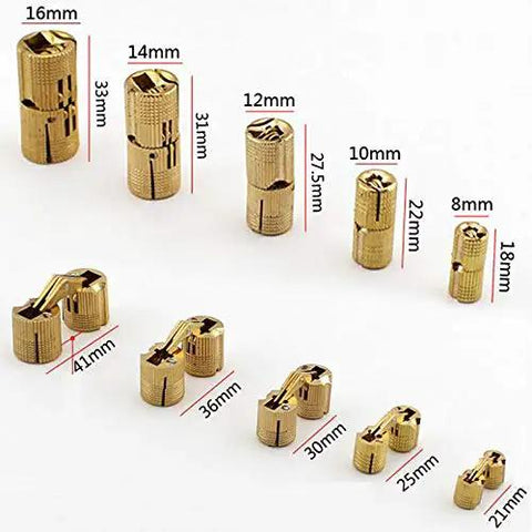 Hidden Brass Barrel Hinges With 180 Degree Opening For Concealed Furniture And Jewelry Box DIY Crafting Durable Brass Link Hardware In Sizes 8mm Through 18mm 1 Pc