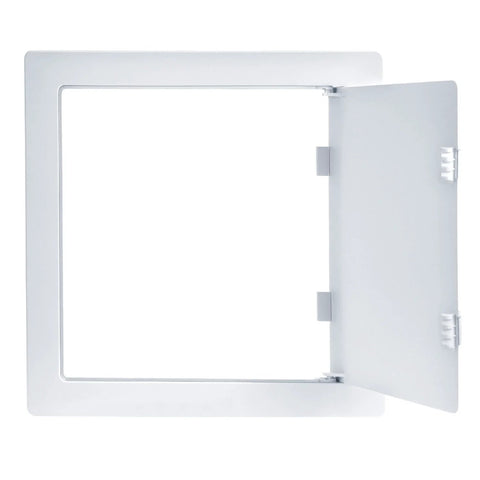 QWORK plastic drywall access panel, 10x10 in, white hinged removable wall door for plumbing and HVAC